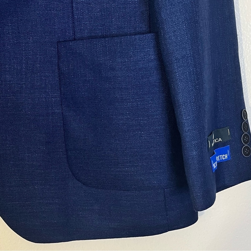 Nautica | New blazer/suit jacket Jensen double button/vent Mens size 41R stretch - Picture 3 of 11